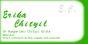 erika chityil business card